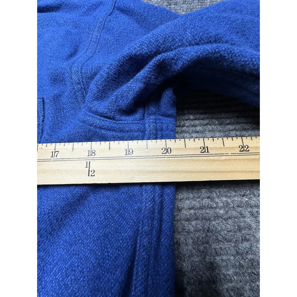 Abercrombie & Fitch Shirt Mens Medium‎ Blue Herringbone Flannel Button Down - Picture 4 of 8